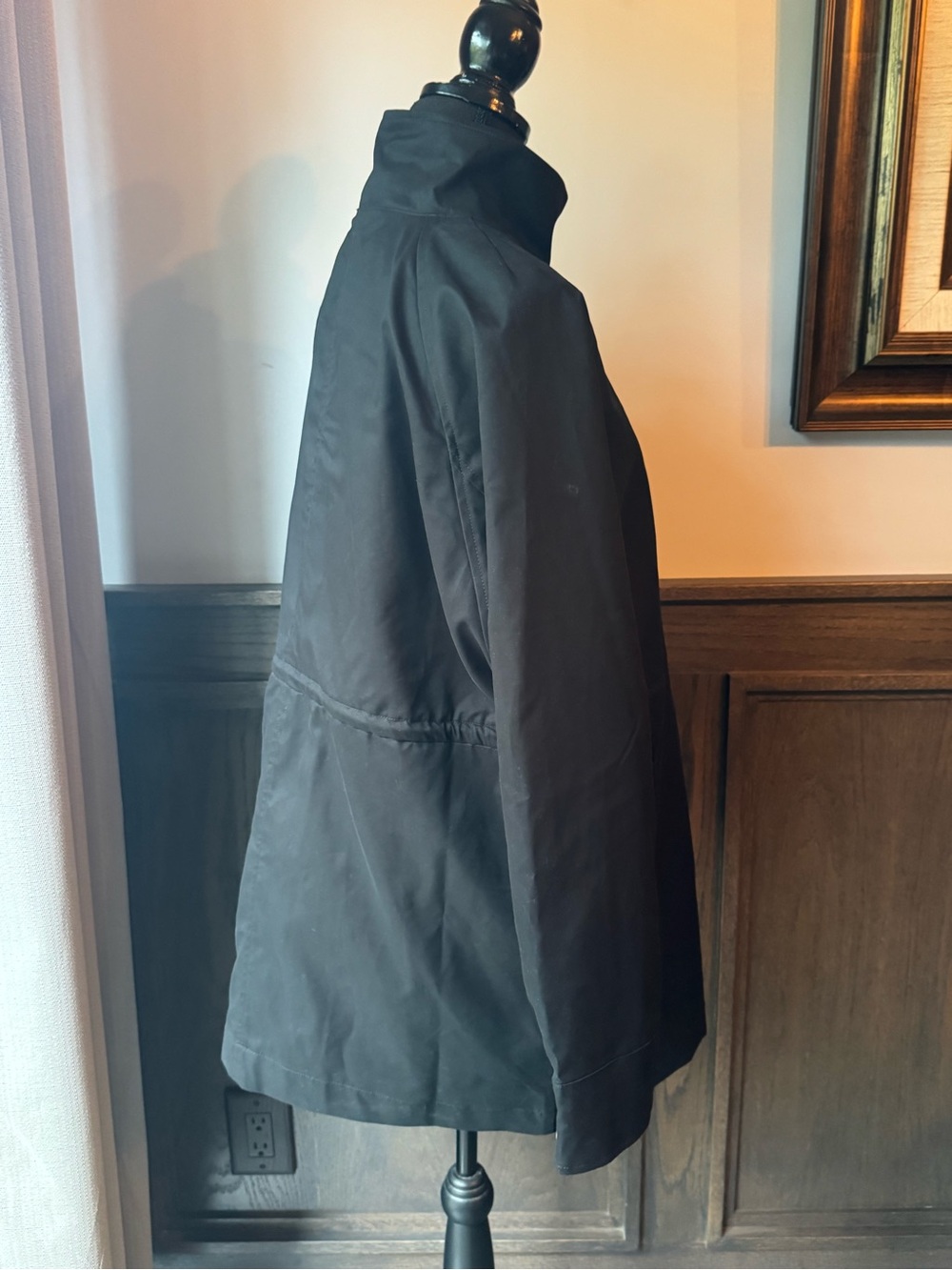 A new day Women's Black Drawstring Waist Parka Jacket medium NWT - Picture 7 of 11